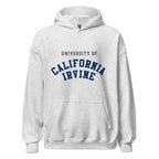 Unisex black hoodie featuring UC Irvine logo printed across the front chest