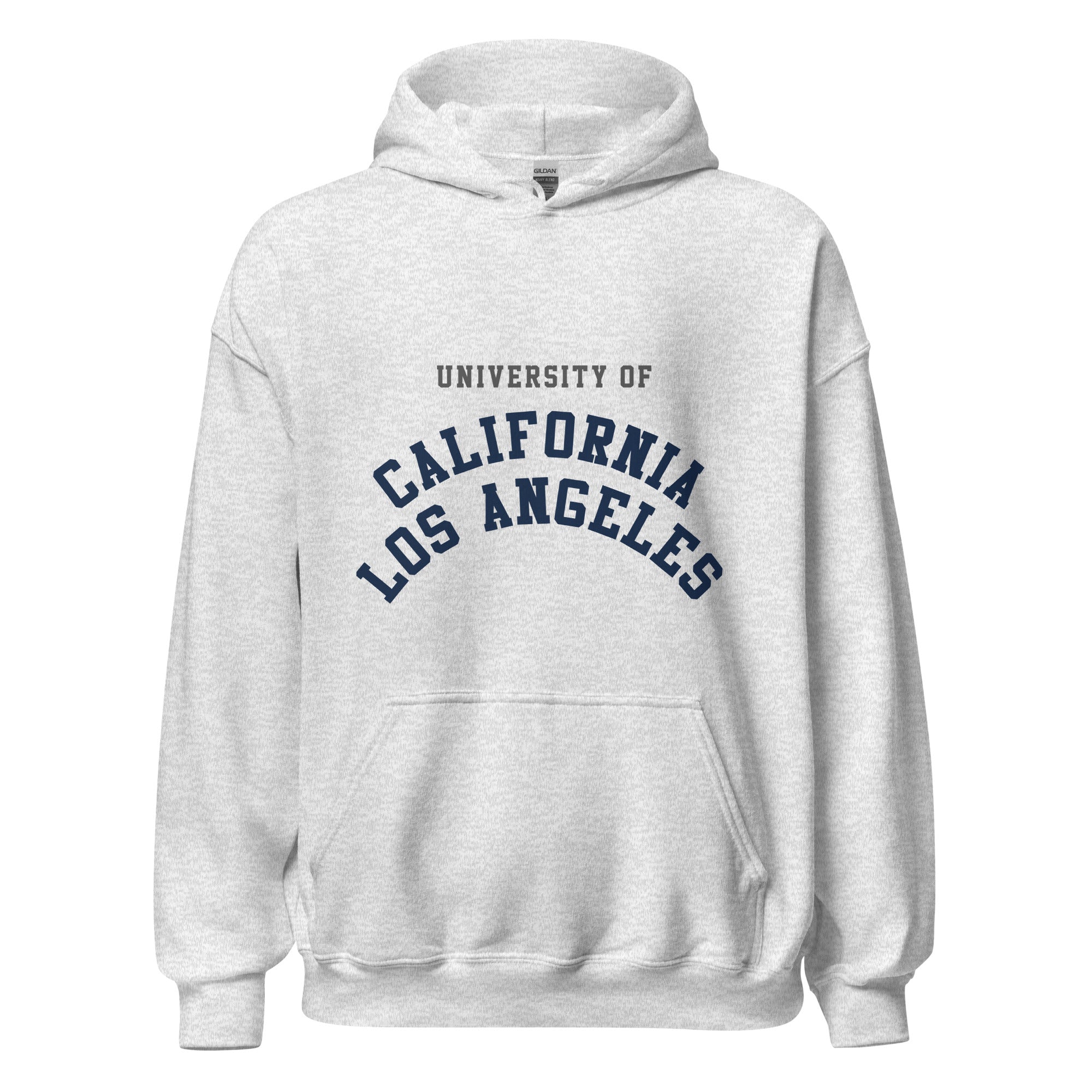 Unisex black hoodie featuring UCLA logo printed across the front chest