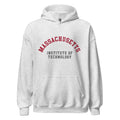 Unisex black hoodie featuring MIT logo printed across the front chest