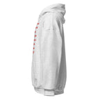 Unisex hoodie with the Bible verse John 3:16 printed in red text