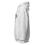 Unisex hoodie featuring Louisiana State University name and branding in purple and gold