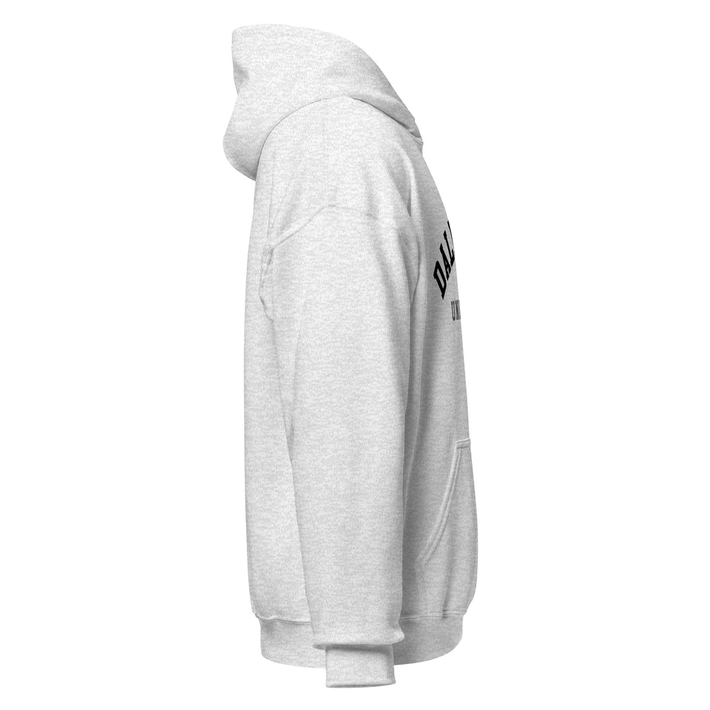Unisex hoodie featuring Dalhousie University name and branding in black and gold