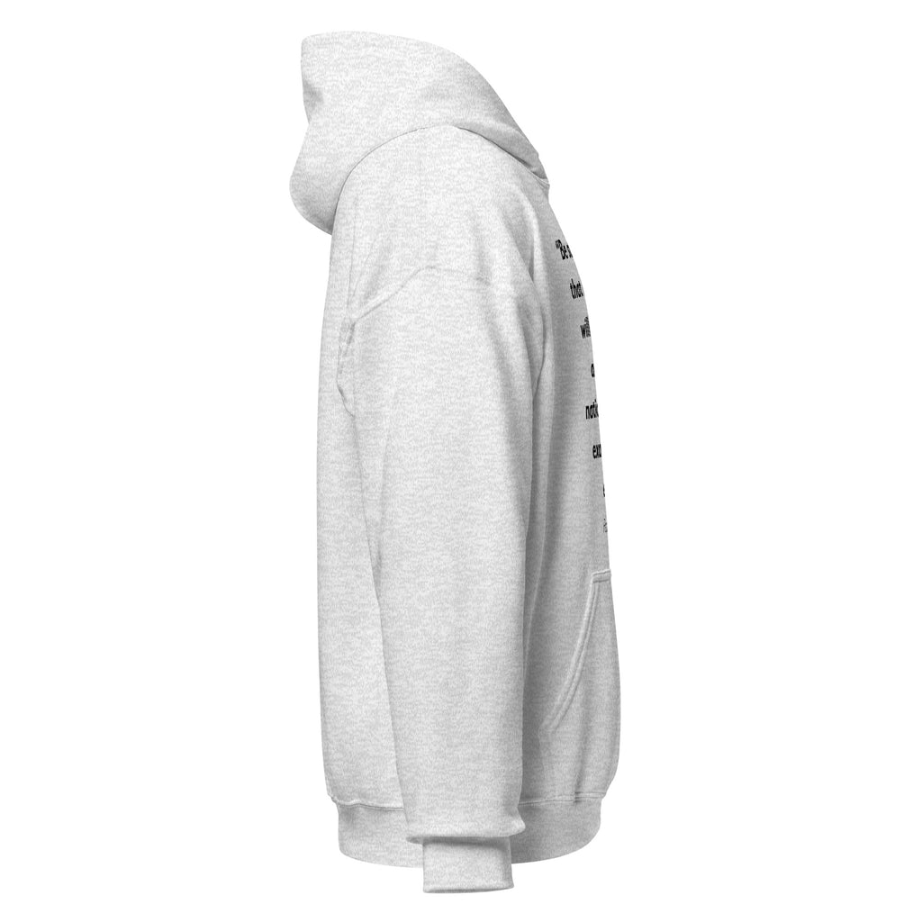 Unisex forest green hoodie with Psalm 46:10 Bible verse printed in black text on front