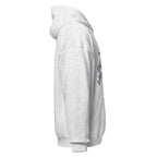 Unisex navy blue hoodie featuring UCLA logo printed across the front chest