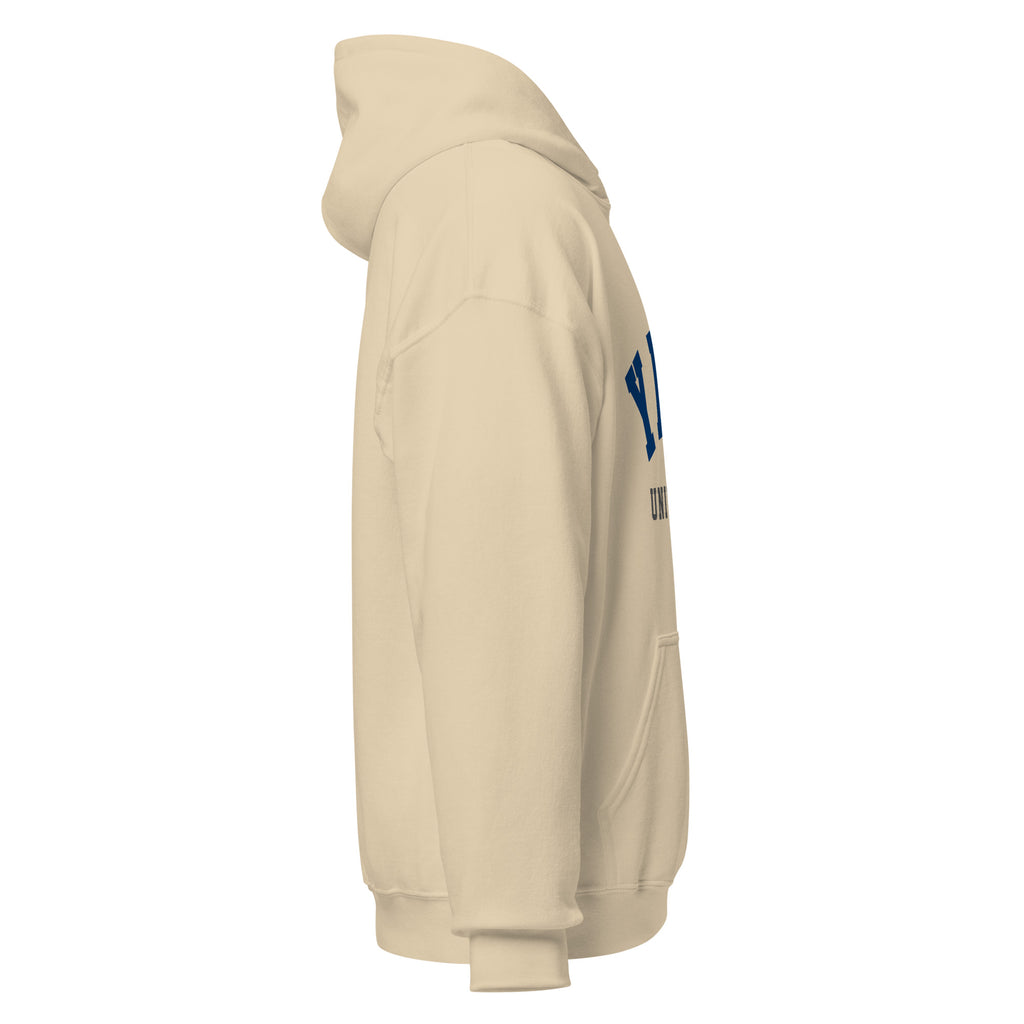 Unisex maroon hoodie featuring Yale University logo printed across the front chest