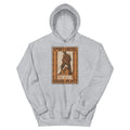 Unisex hoodie featuring a vintage Davos Switzerland winter sports travel poster