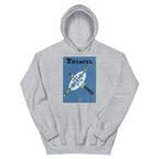 Unisex hoodie featuring a vintage Thyacil sulfamide pharmaceutical health advertising poster