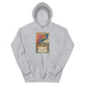 Unisex hoodie featuring a vintage 1897 Stockholm Sweden exhibition travel poster