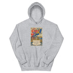Unisex hoodie featuring a vintage 1897 Stockholm Sweden exhibition travel poster