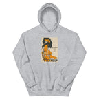 Unisex hoodie featuring a vintage Pick-Me-Up illustrated advertising poster