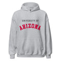 Unisex hoodie featuring University of Arizona name and branding in cardinal and navy
