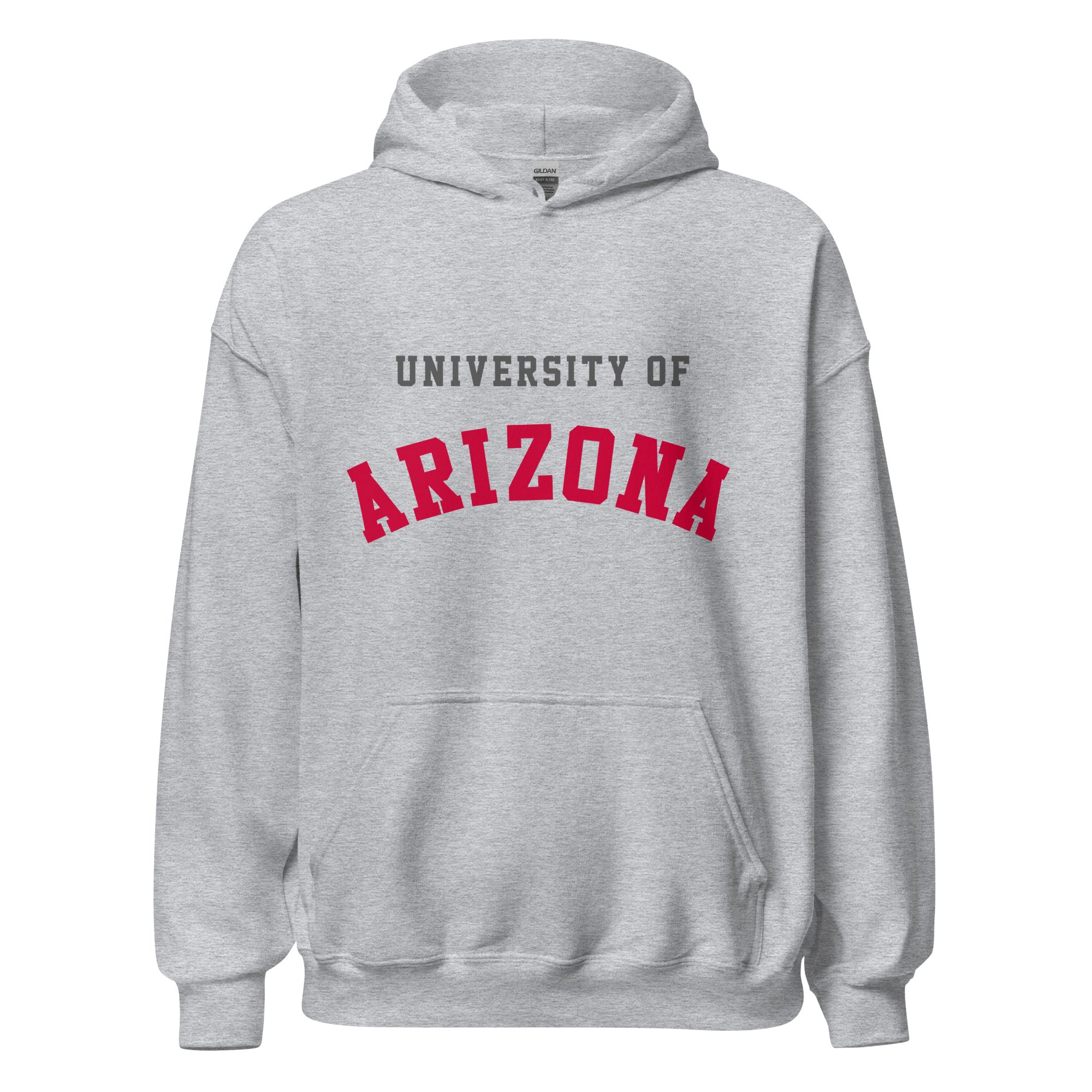 Unisex hoodie featuring University of Arizona name and branding in cardinal and navy