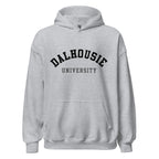 Unisex hoodie featuring Dalhousie University name and branding in black and gold