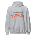 Unisex hoodie featuring University of Florida name and branding in orange and blue