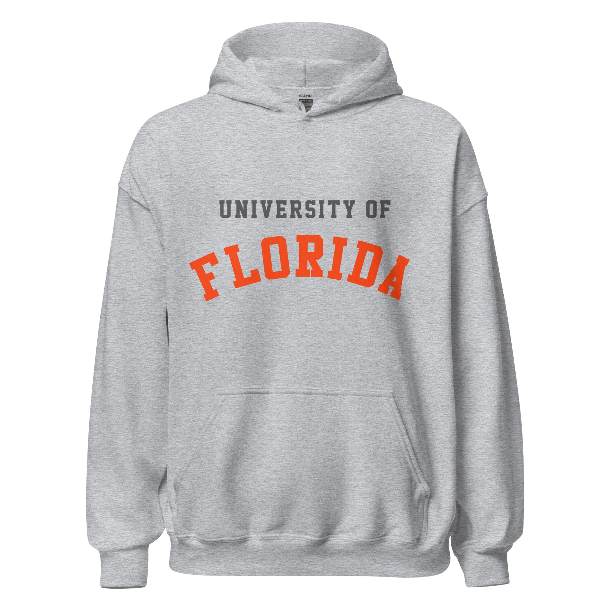 Unisex hoodie featuring University of Florida name and branding in orange and blue