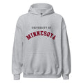 Unisex hoodie featuring University of Minnesota name and branding in maroon and gold