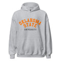 Unisex hoodie featuring Oklahoma State University name and branding in orange and black