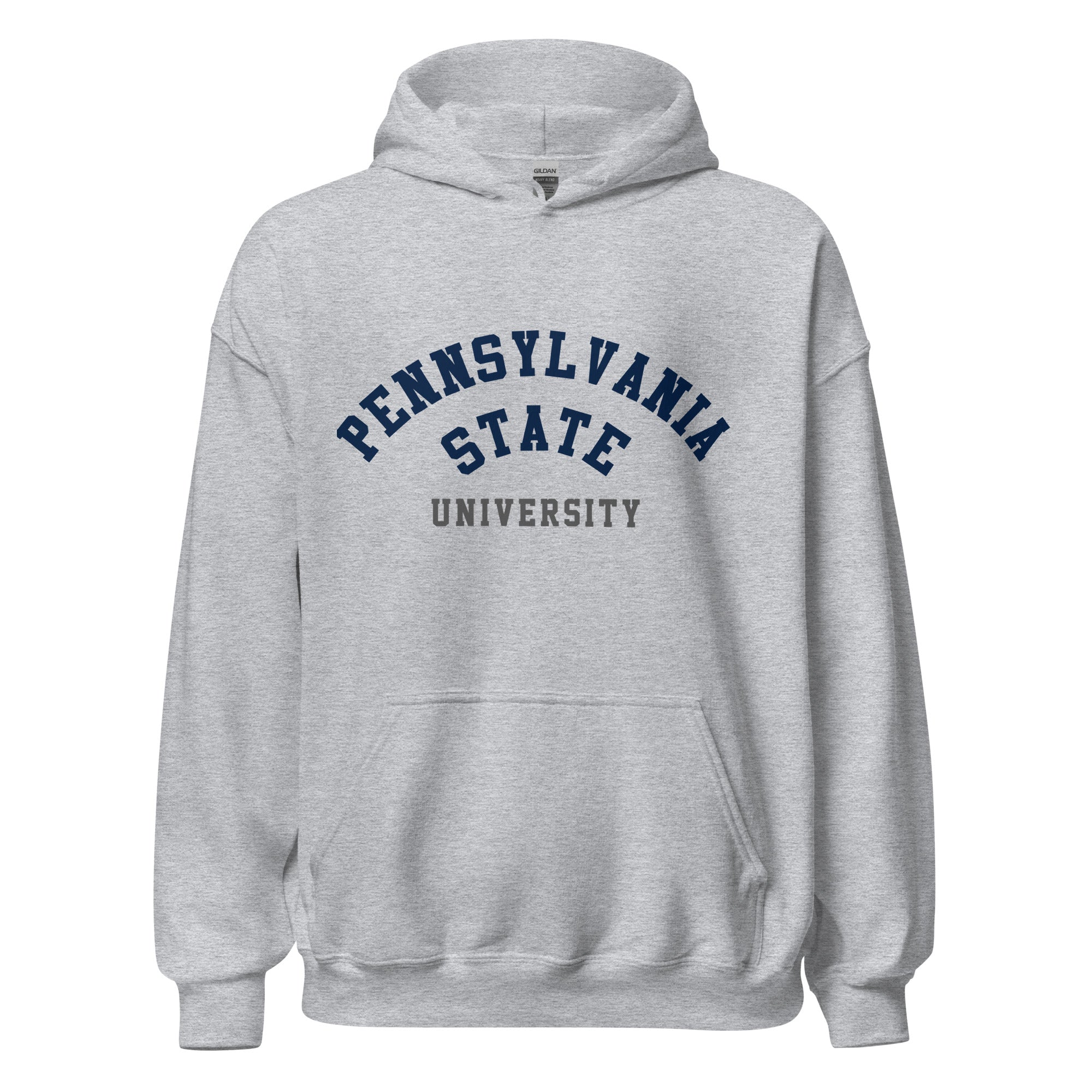 Unisex hoodie featuring Penn State University name and branding in navy and white
