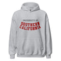 Unisex hoodie featuring University of Southern California name and branding in cardinal and gold