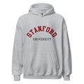 Unisex hoodie featuring Stanford University name and branding in cardinal red and white