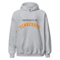 Unisex hoodie featuring University of Tennessee name and branding in orange and white