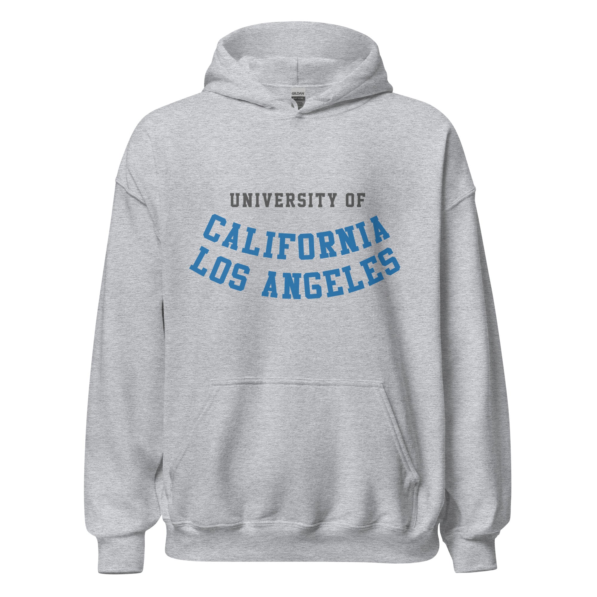 Unisex hoodie featuring UCLA name and branding in blue and gold