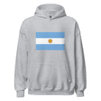 Unisex navy blue hoodie featuring Argentine flag design printed across the front chest