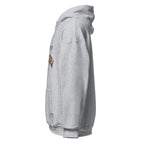 Unisex hoodie featuring University of Manitoba name and branding in bison brown and gold
