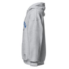 Unisex hoodie featuring McMaster University name and branding in maroon and gold