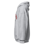 Unisex hoodie featuring Stanford University name and branding in cardinal red and white