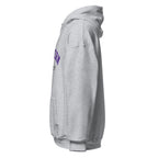 Unisex hoodie featuring Western University name and branding in purple and white
