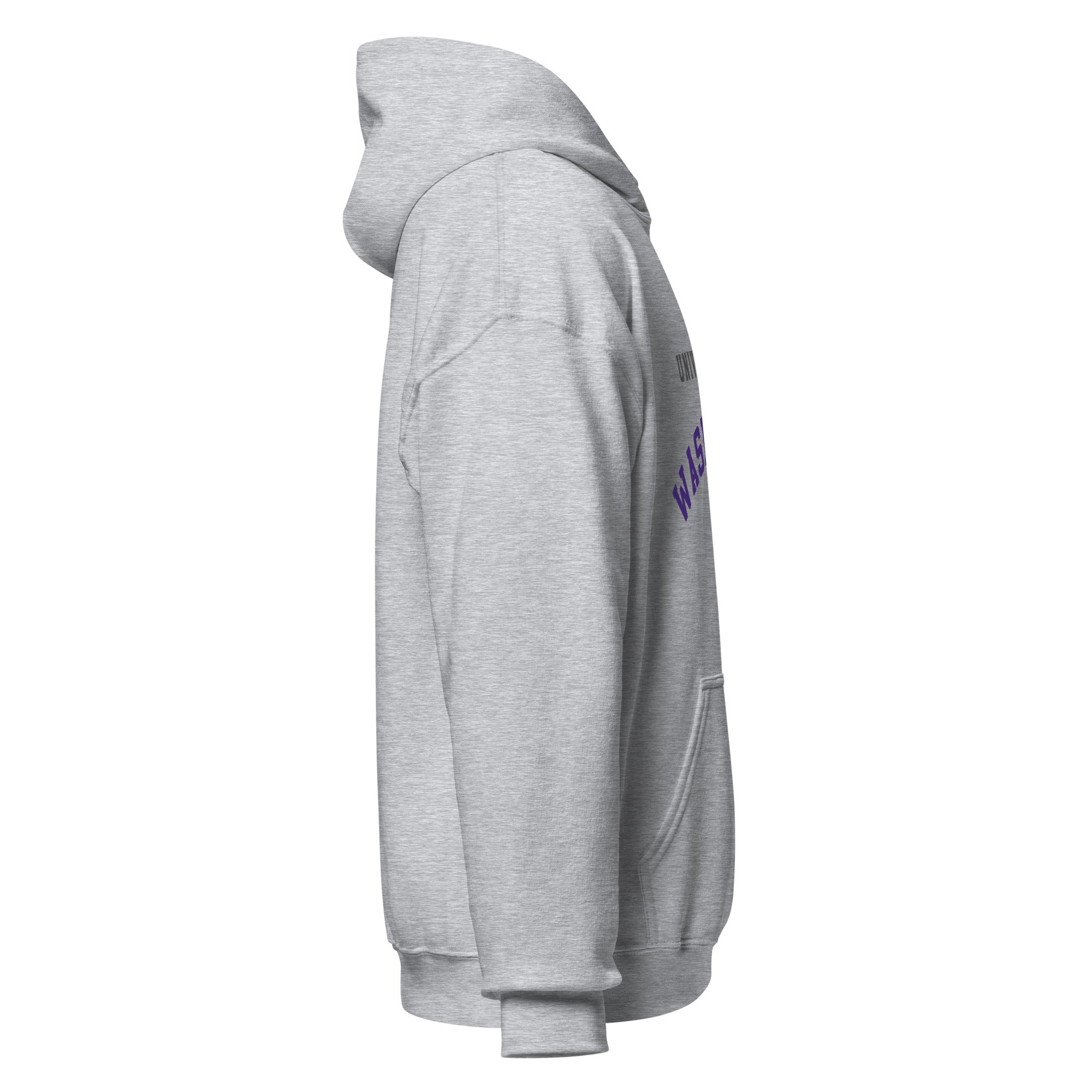 Unisex hoodie featuring University of Washington name and branding in purple and gold