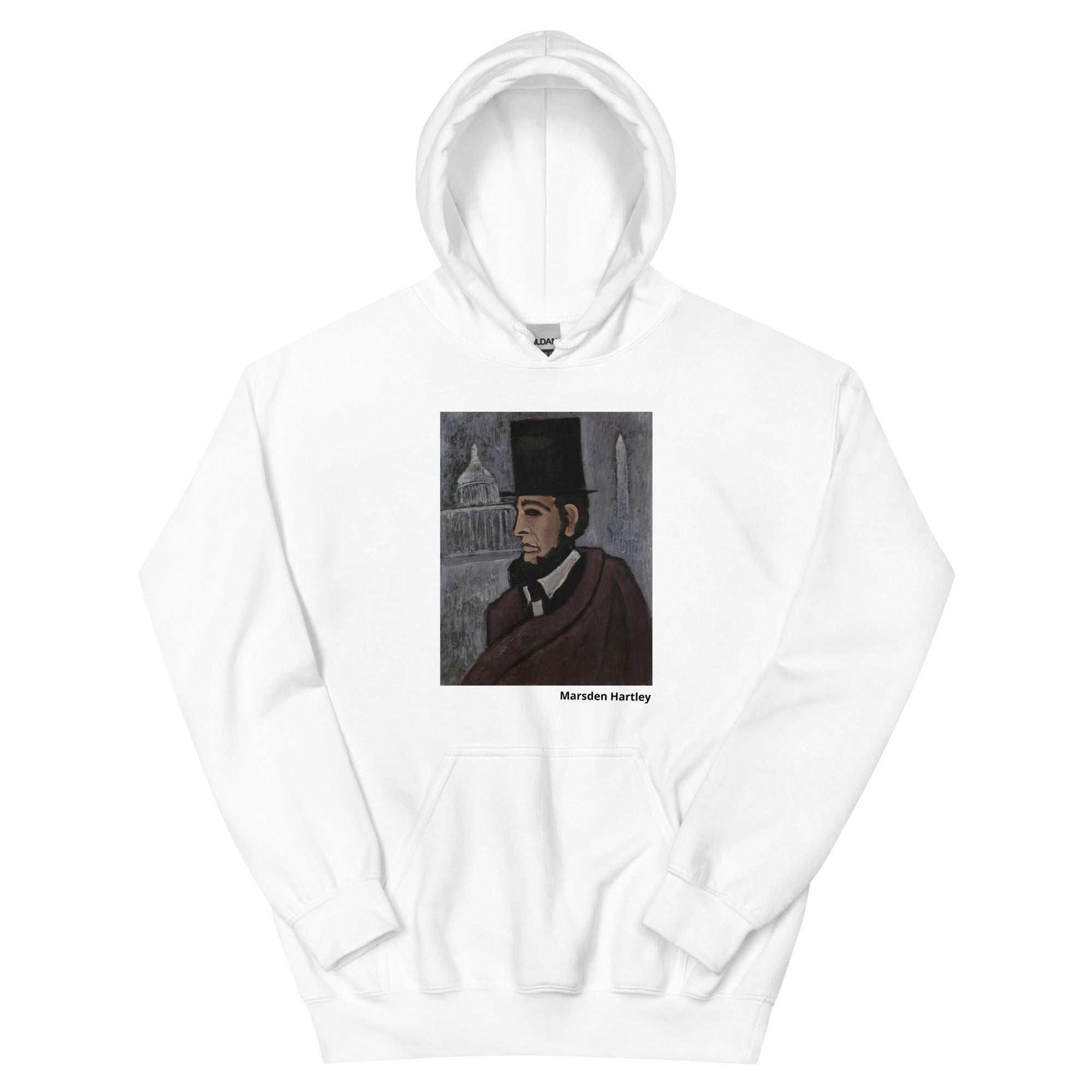 Unisex hoodie printed with Marsden Hartley's abstract expressionist painting Weary of the Truth