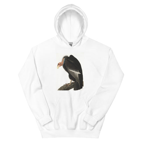 Unisex hoodie featuring Audubon's detailed naturalist illustration of a Californian vulture