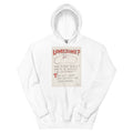 Unisex hoodie featuring a classic WWII-era wartime security propaganda poster, shown in White, front view, sizes S–5XL