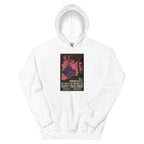 Unisex hoodie featuring a vintage Norwegian fjords scenic travel poster