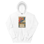 Unisex hoodie featuring a vintage 1897 Stockholm Sweden exhibition travel poster