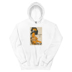 Unisex hoodie featuring a vintage Pick-Me-Up illustrated advertising poster