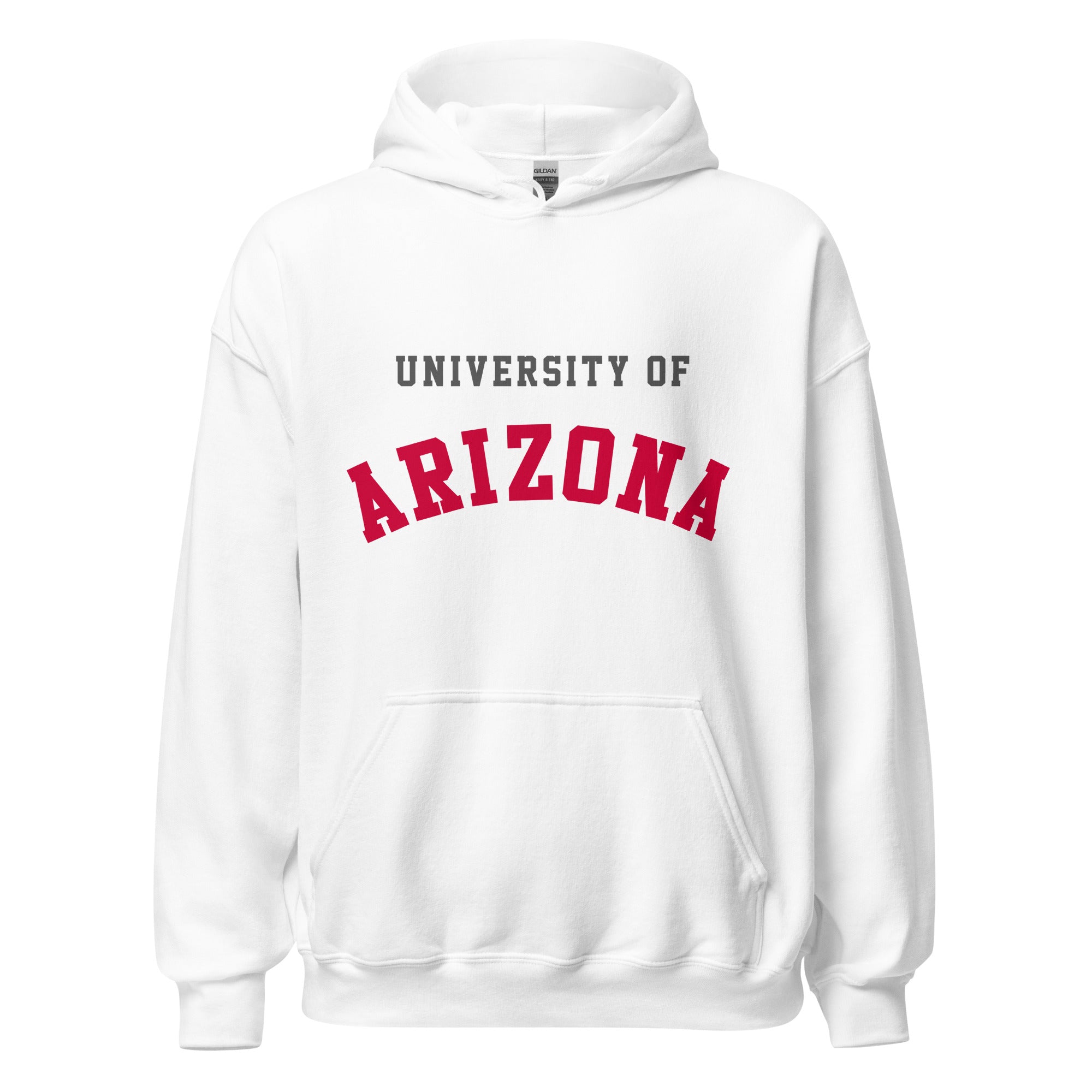 Unisex hoodie featuring University of Arizona name and branding in cardinal and navy