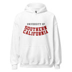 Unisex hoodie featuring University of Southern California name and branding in cardinal and gold