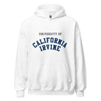 Unisex heather gray hoodie featuring UC Irvine logo printed across the front chest