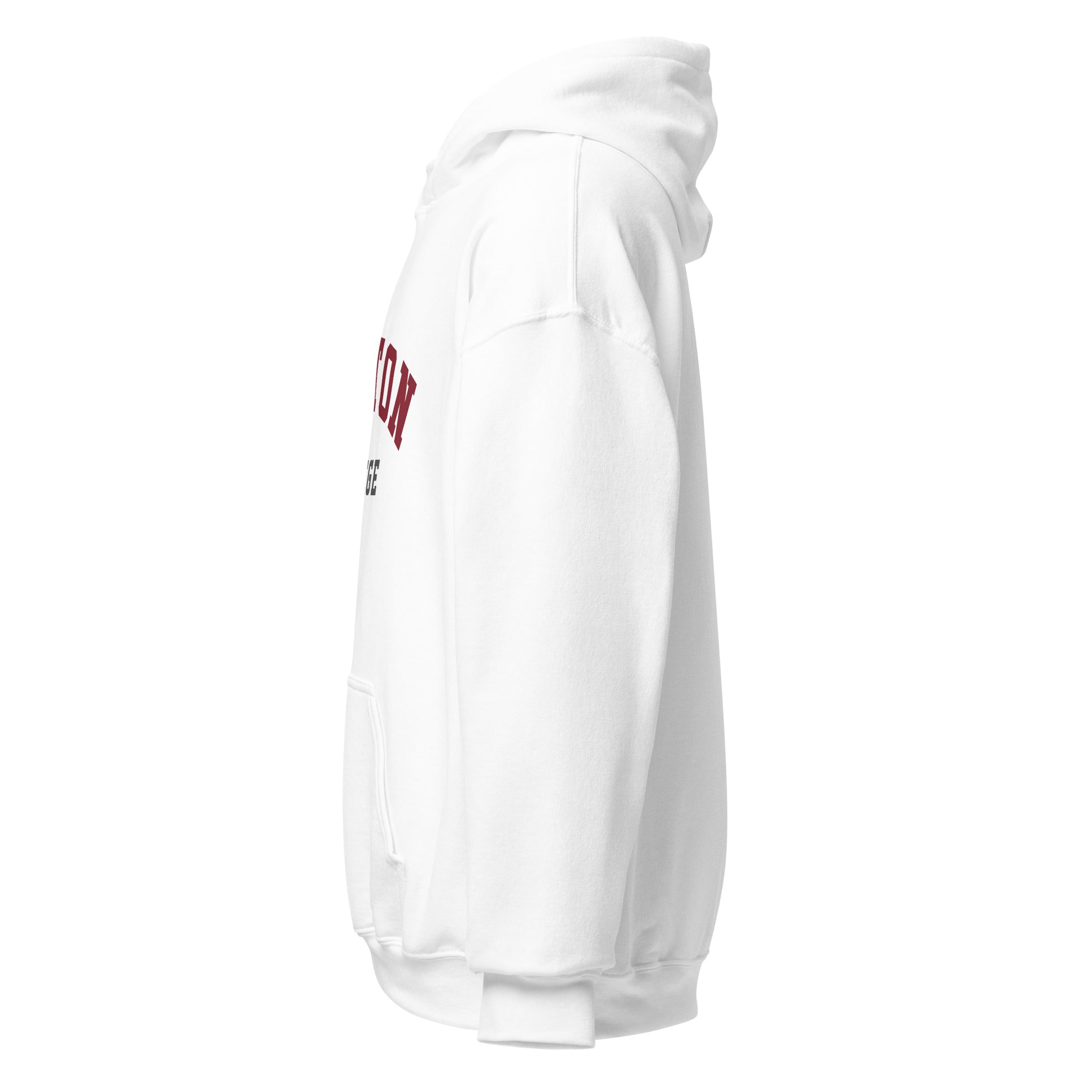 Unisex hoodie featuring Boston College name and branding in maroon and gold