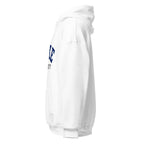 Unisex hoodie featuring Duke University name and branding in royal blue and white