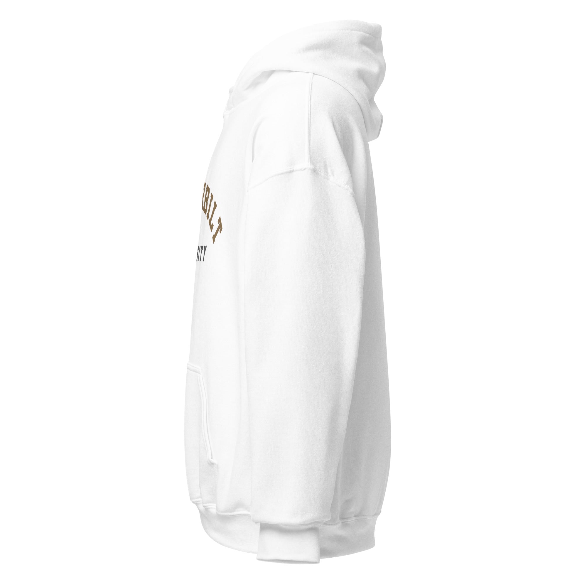 Unisex hoodie featuring Vanderbilt University name and branding in black and gold