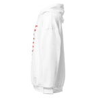 Unisex maroon hoodie with Matthew 6:33 Bible verse printed in red text on front