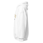 Unisex navy blue hoodie featuring Purdue University logo printed across the front chest