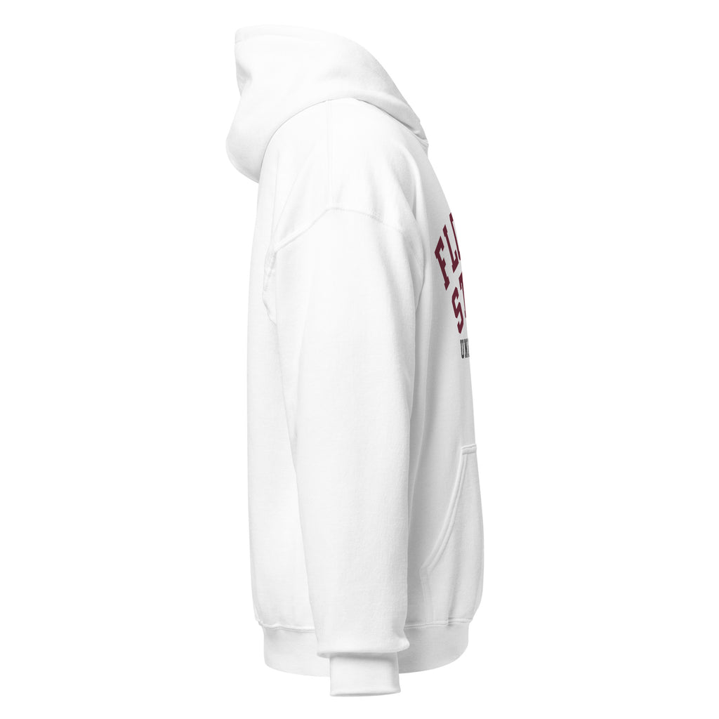Unisex hoodie featuring Florida State University name and branding in garnet and gold
