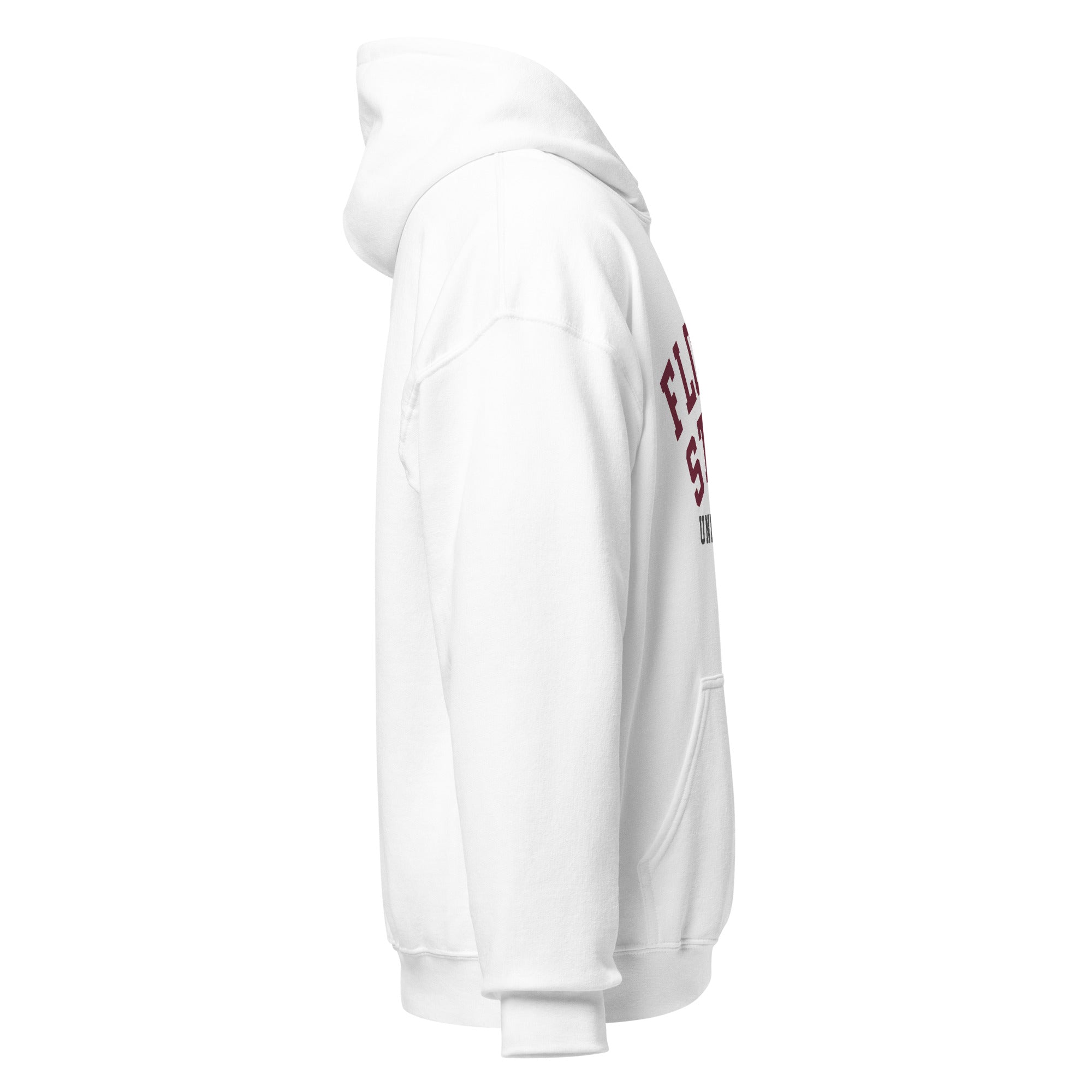 Unisex hoodie featuring Florida State University name and branding in garnet and gold