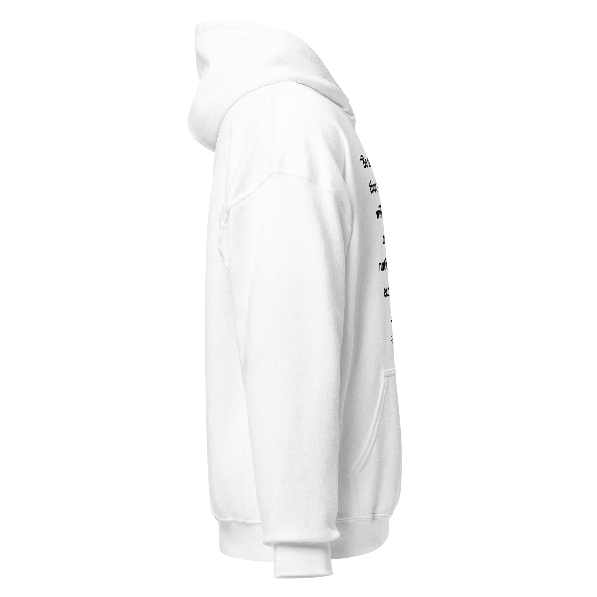 Unisex maroon hoodie with Psalm 46:10 Bible verse printed in black text on front